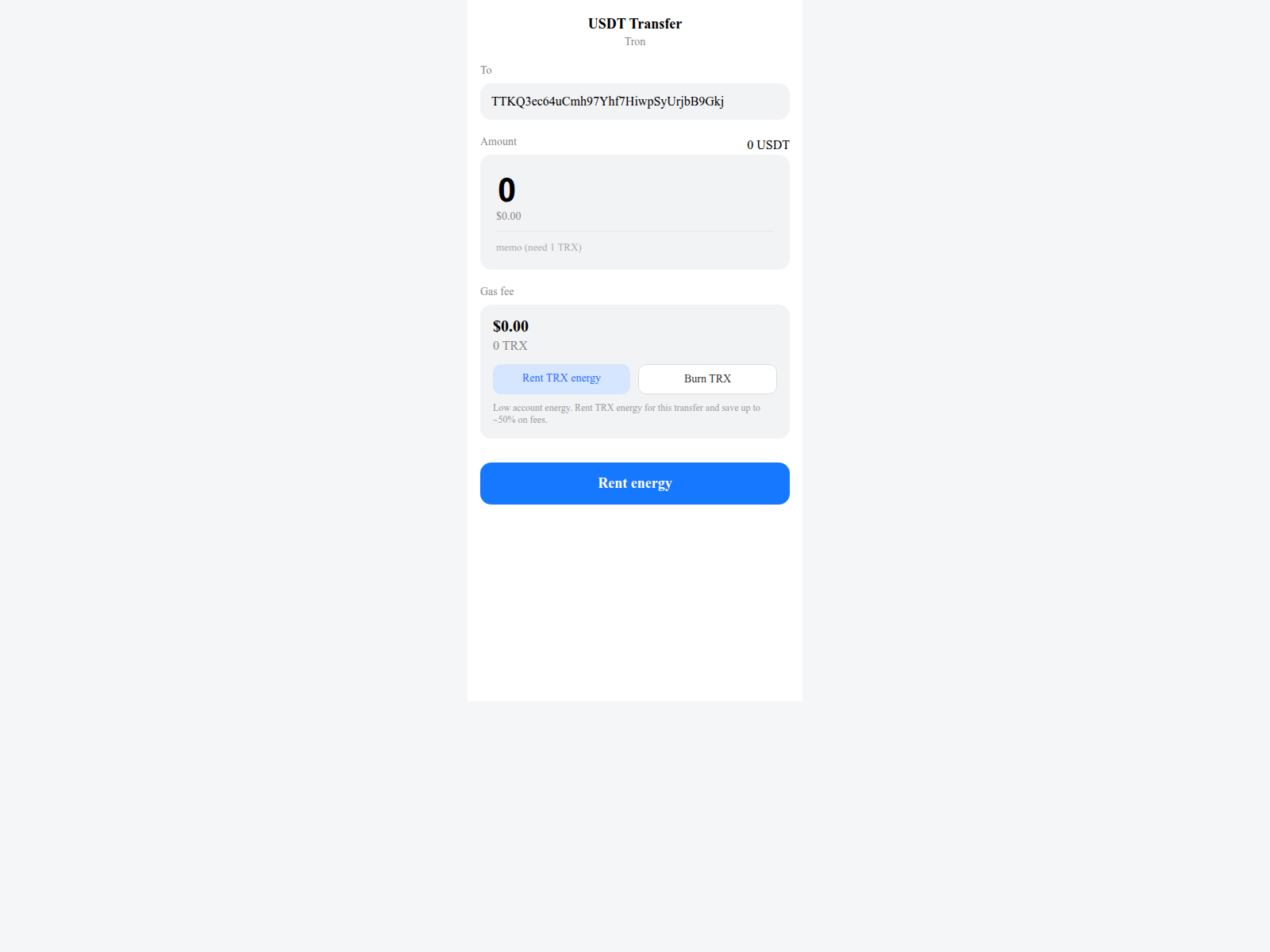 Screenshot of tron-transfer-pages.pages.dev