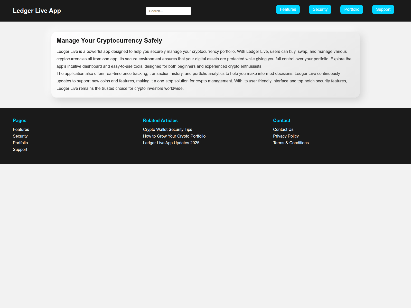 Screenshot of lledger-help-app.pages.dev