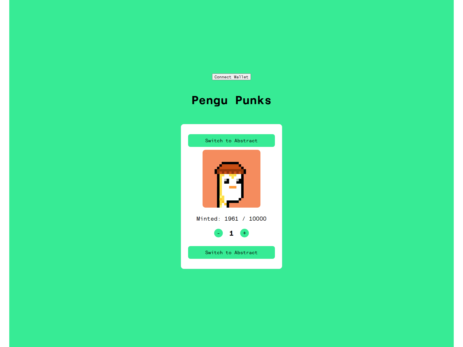 Screenshot of pengupunks.pages.dev