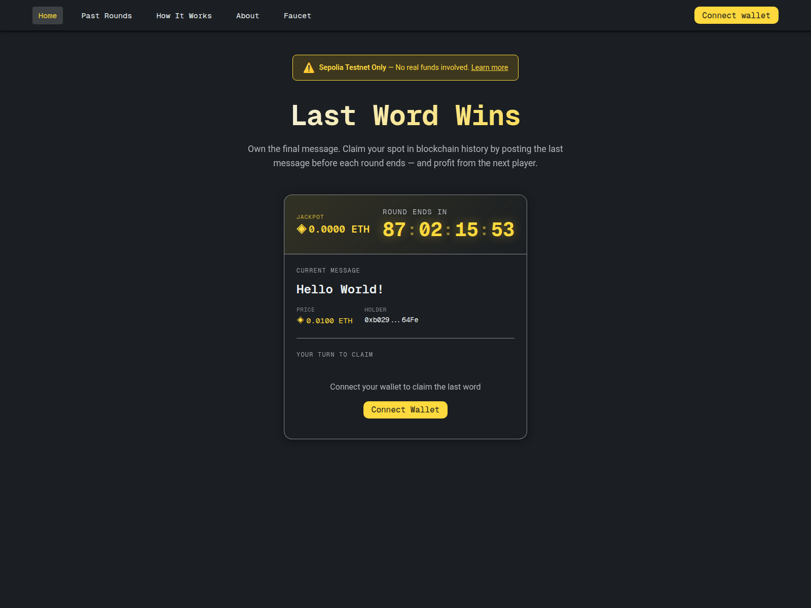Screenshot of last-word-wins.com