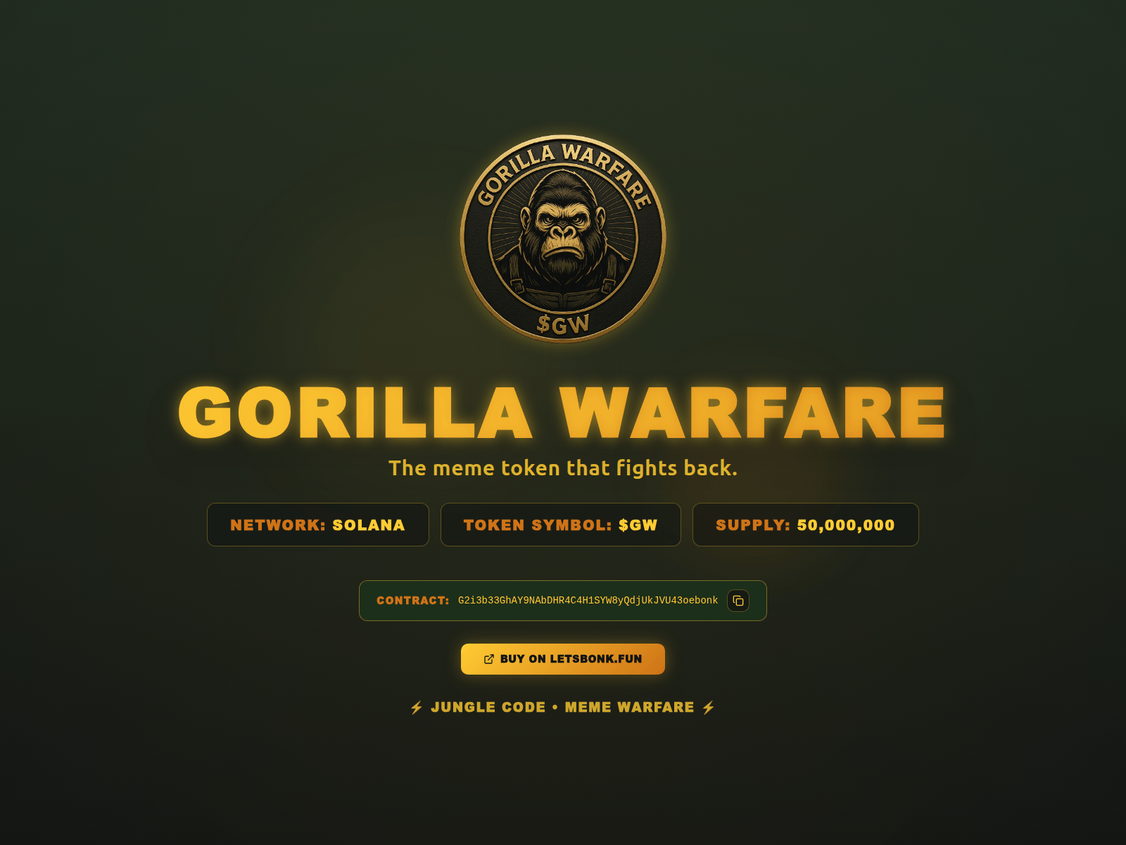 Screenshot of gorillawarfare.fun