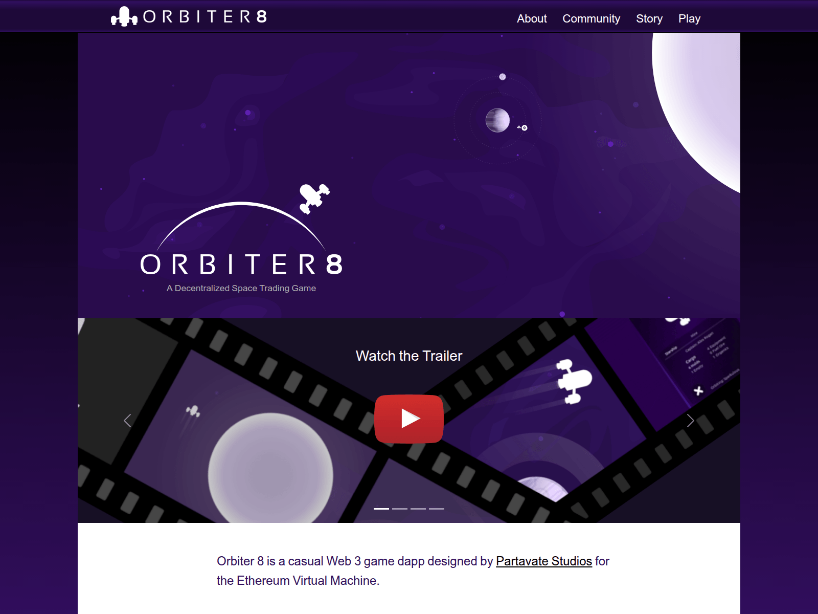 Screenshot of orbiter8.com