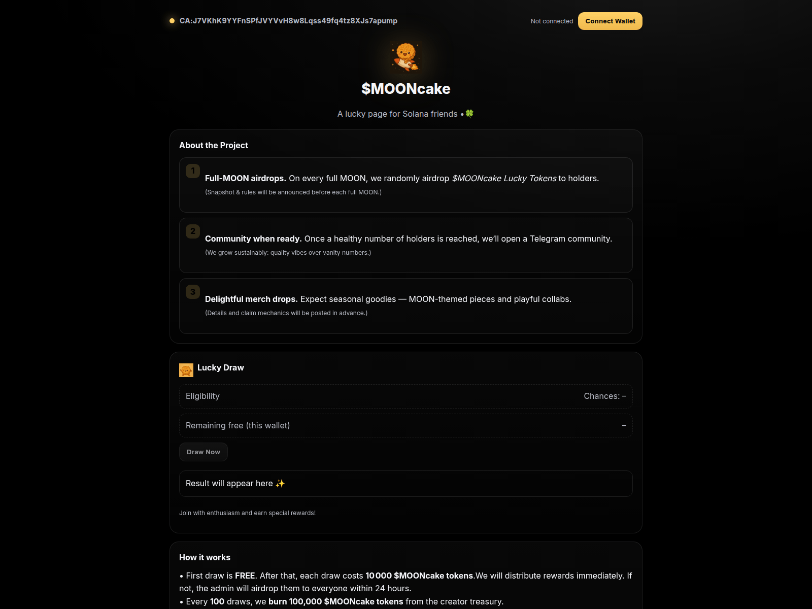 Screenshot of mooncake.life