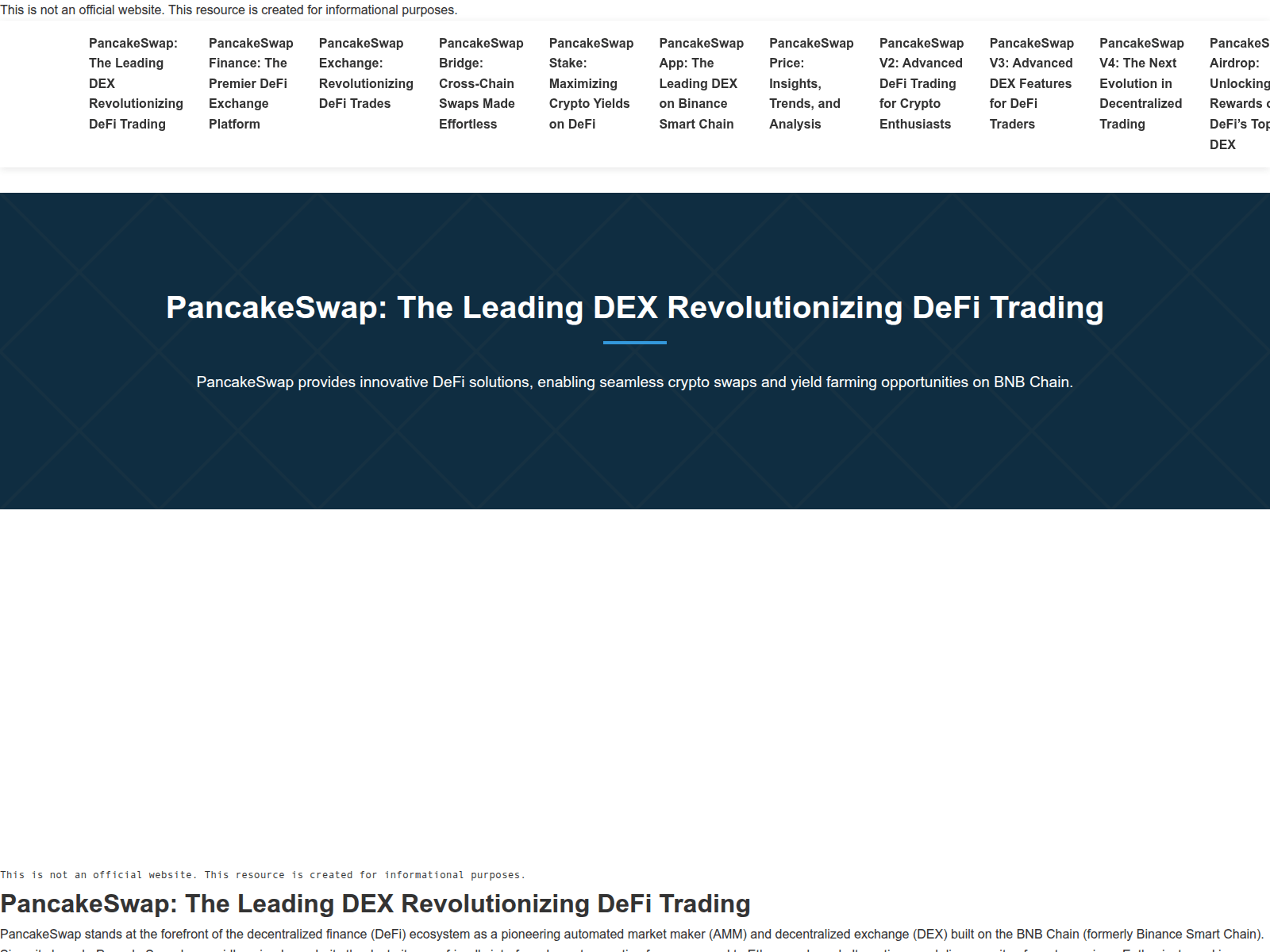 Screenshot of web-pancakeswap.to