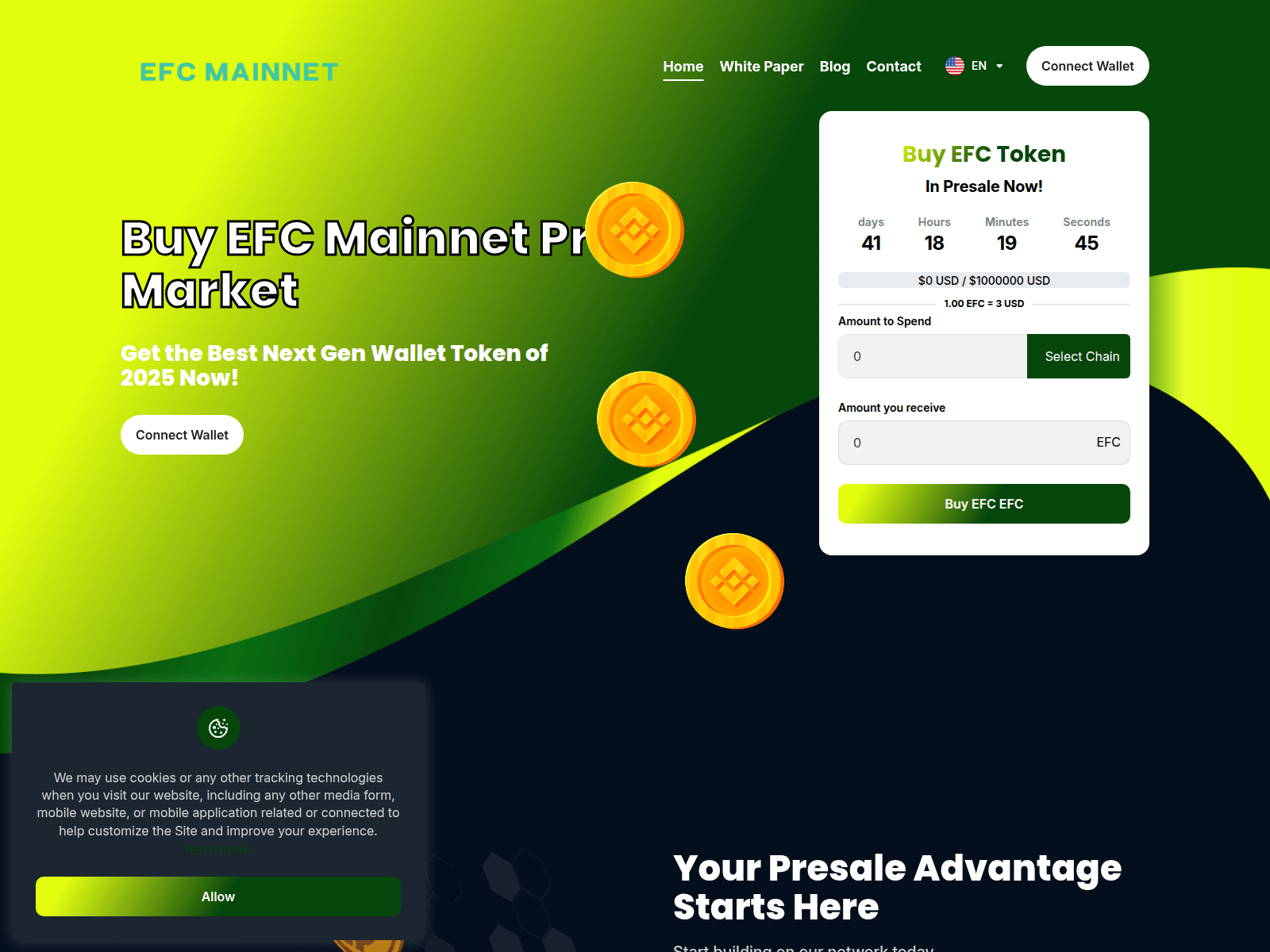Screenshot of buy.efcmainnet.com