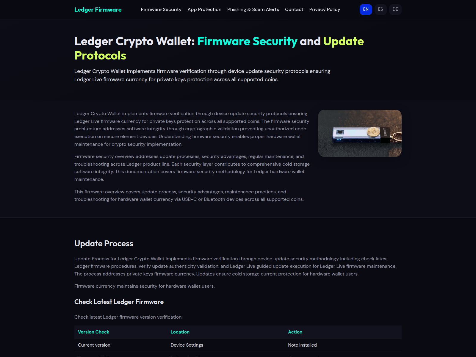 Screenshot of ledger-crypto-wallet-firmware.com
