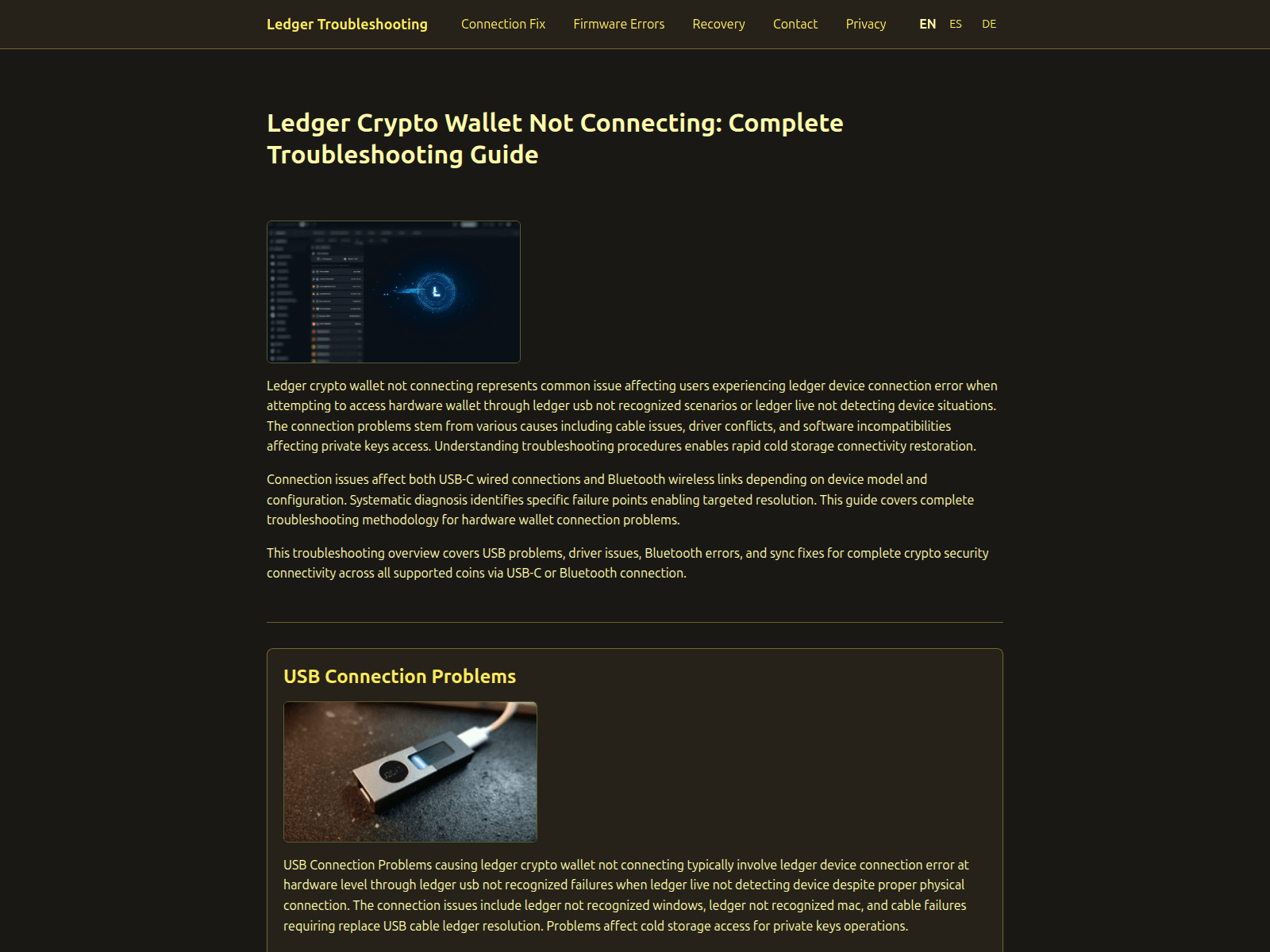 Screenshot of ledger-crypto-wallet-connect.com