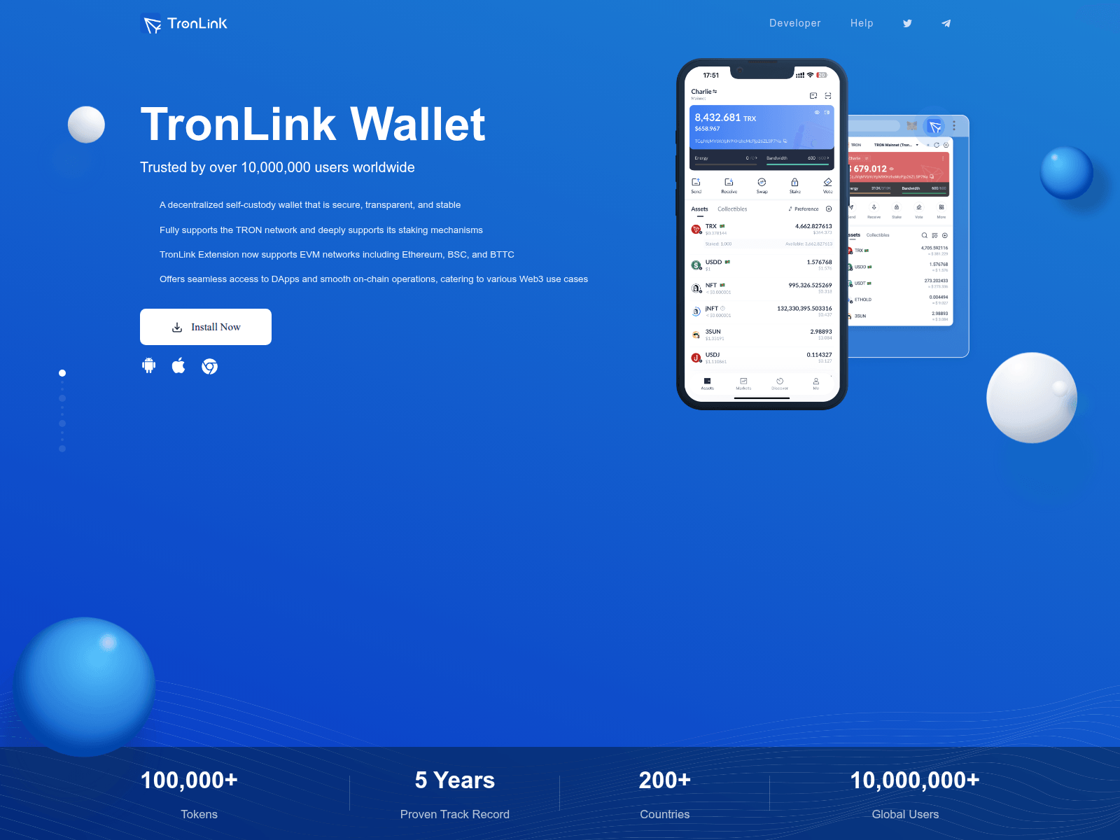 Screenshot of tronlink.jp