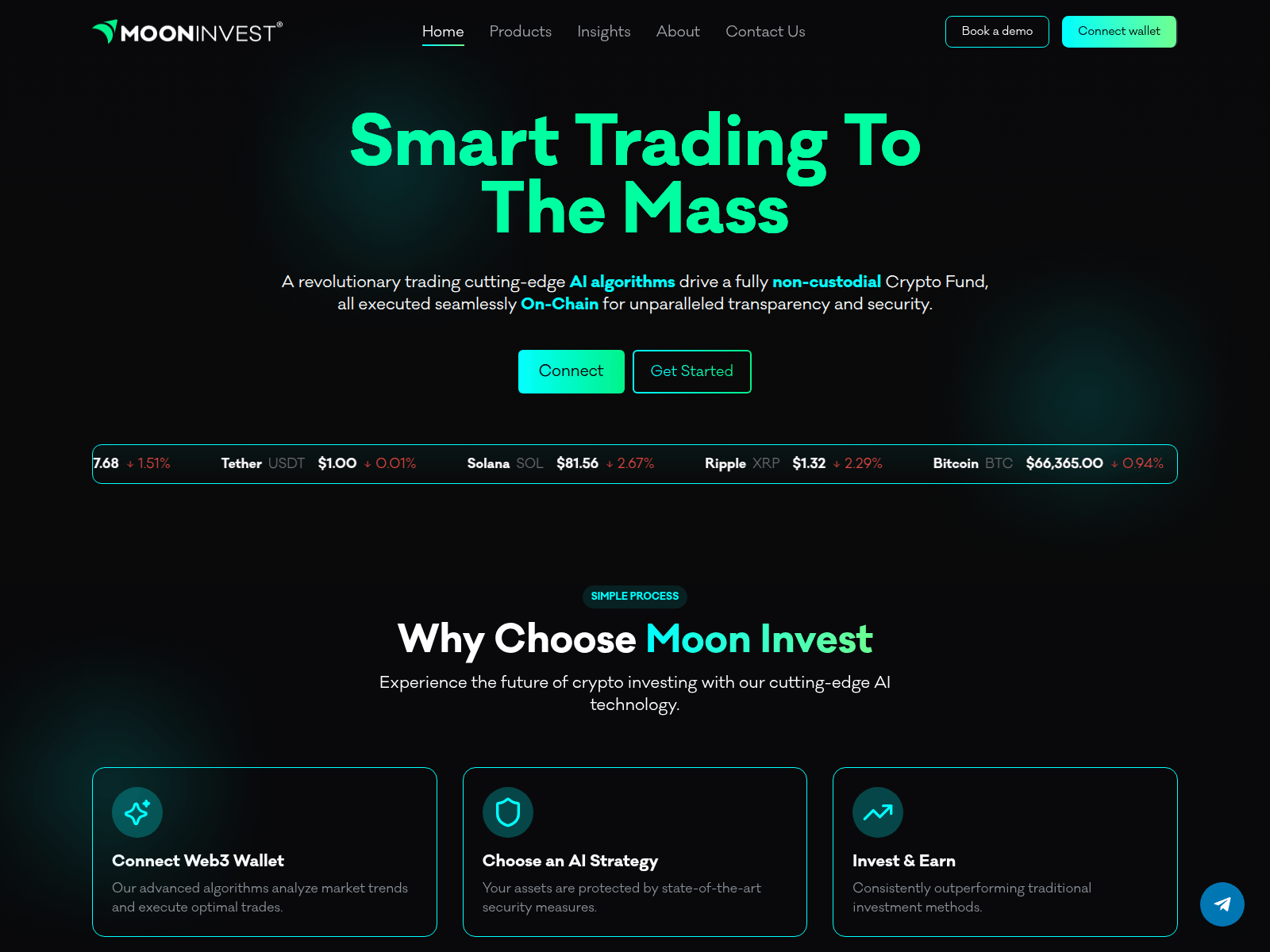Screenshot of mooninvest.ai