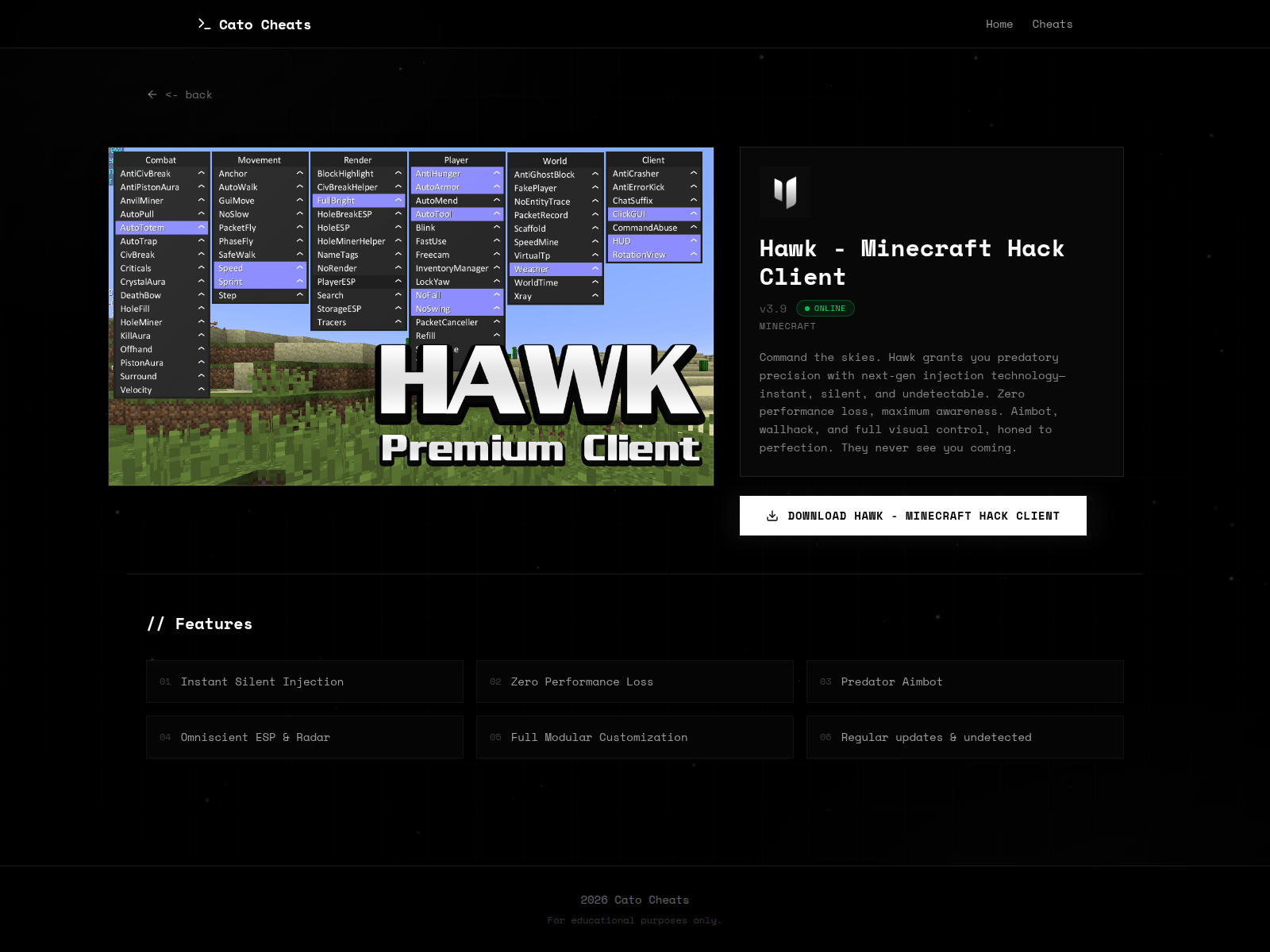 Screenshot of catocheats.com
