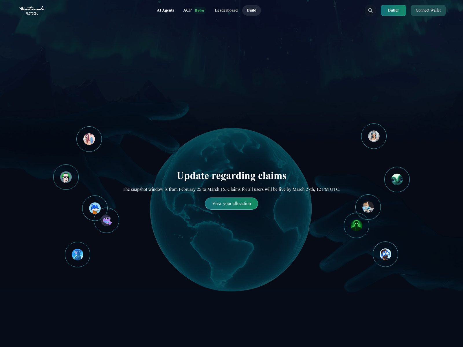 Screenshot of dashboard-virtuals.xyz