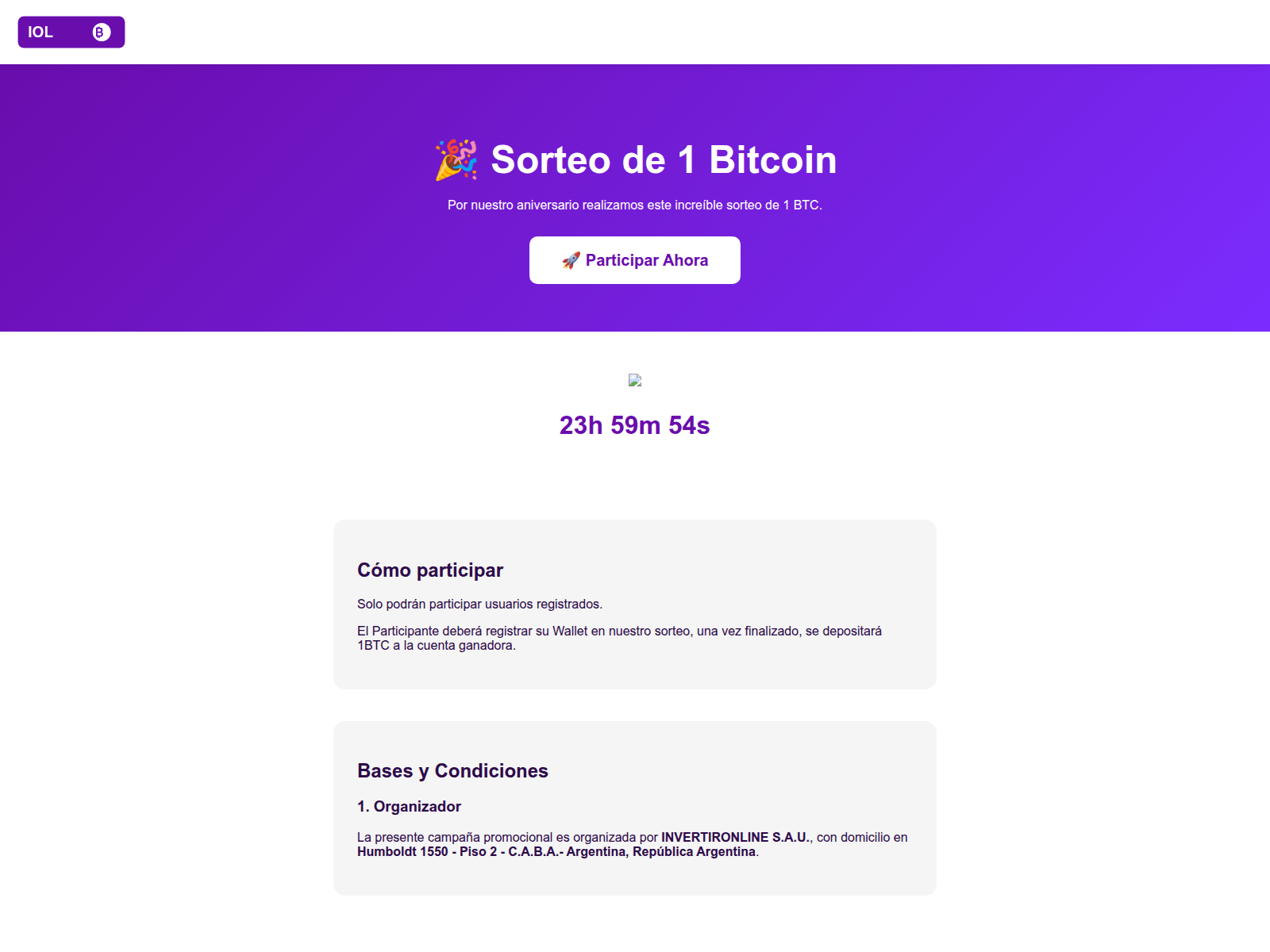 Forensic screenshot of iolaniversario.lat