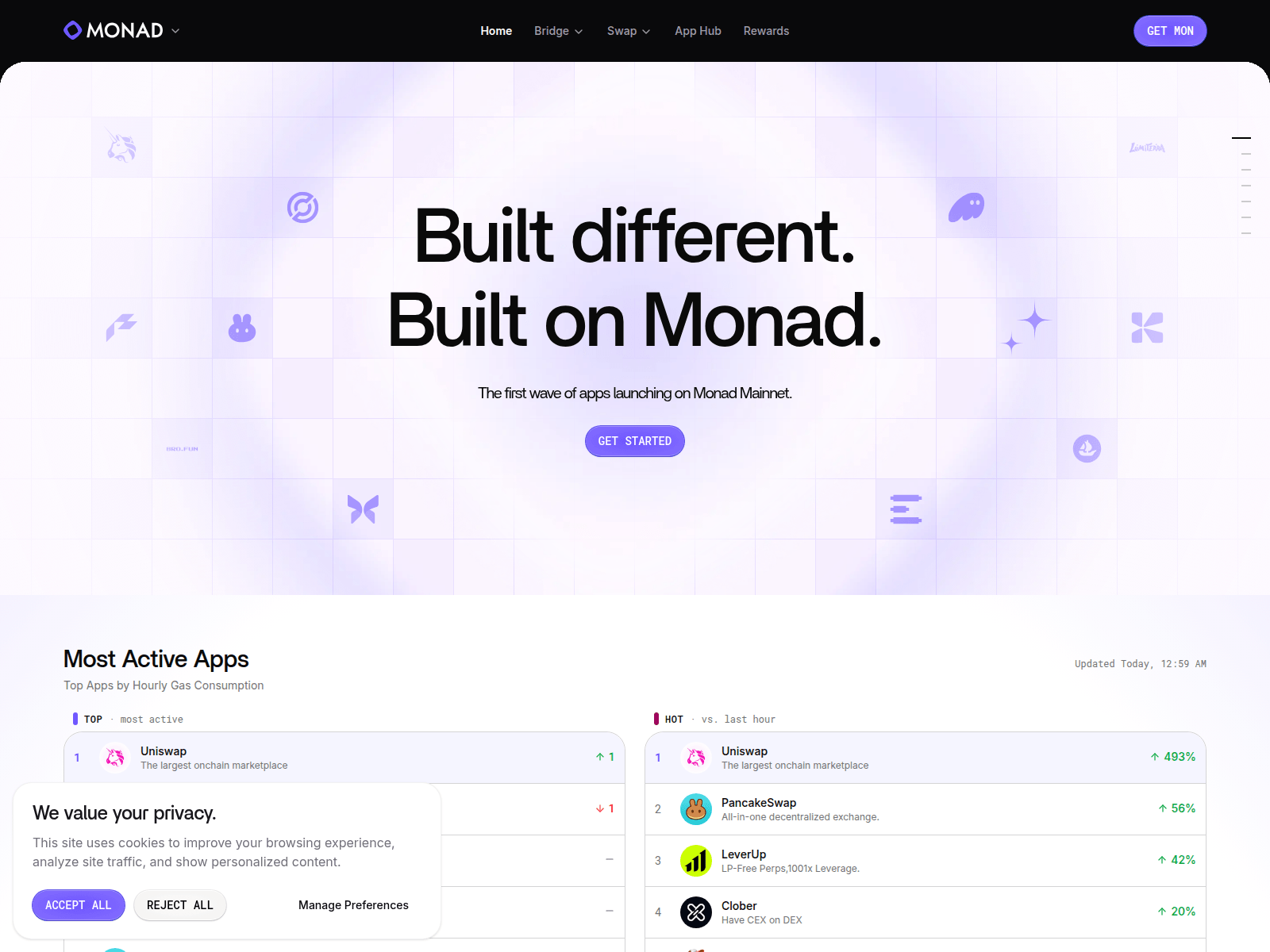 Forensic screenshot of monad-portal.cfd