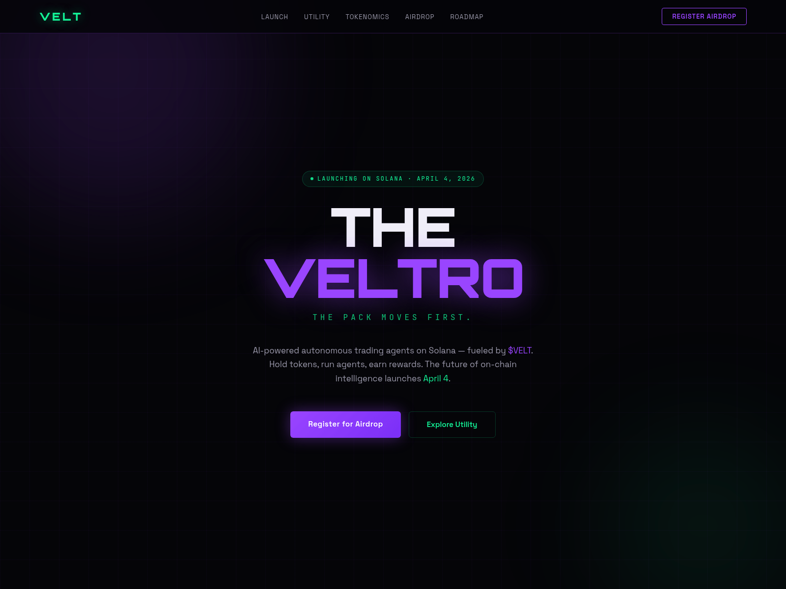 Forensic screenshot of veltrosol.xyz