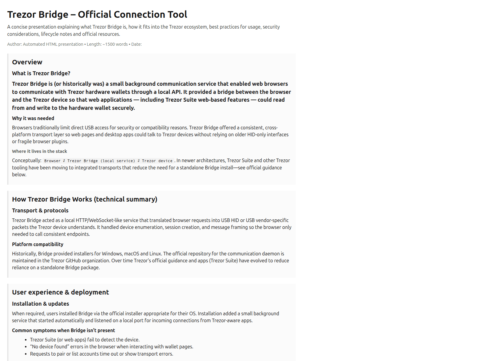 Forensic screenshot of brridge-guide.pages.dev showing the phishing page layout