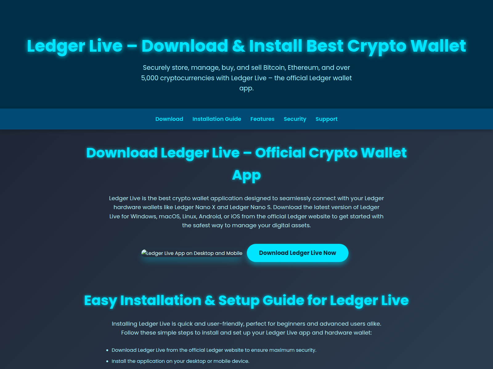 Screenshot of install-ledger-lives.pages.dev