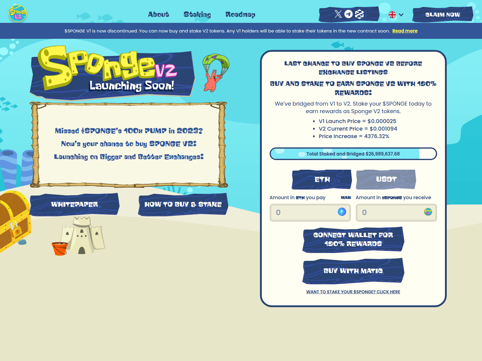 Forensic screenshot of spongetoken-4ss.pages.dev