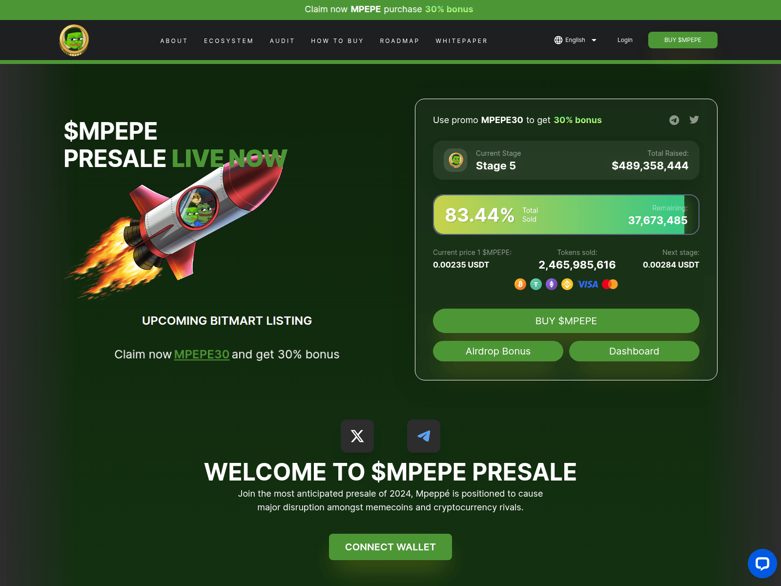 Forensic screenshot of mpeppe-web3.pages.dev