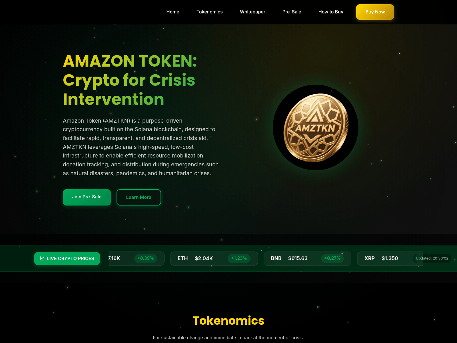 Forensic screenshot of amazontoken.co