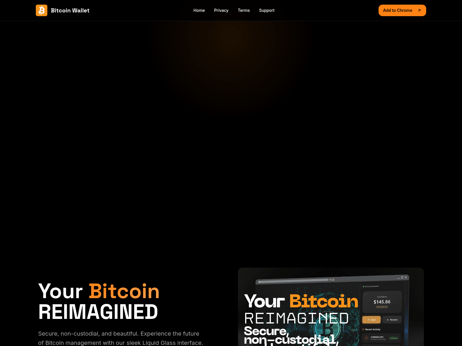 Forensic screenshot of bitcoinwalletextension.com
