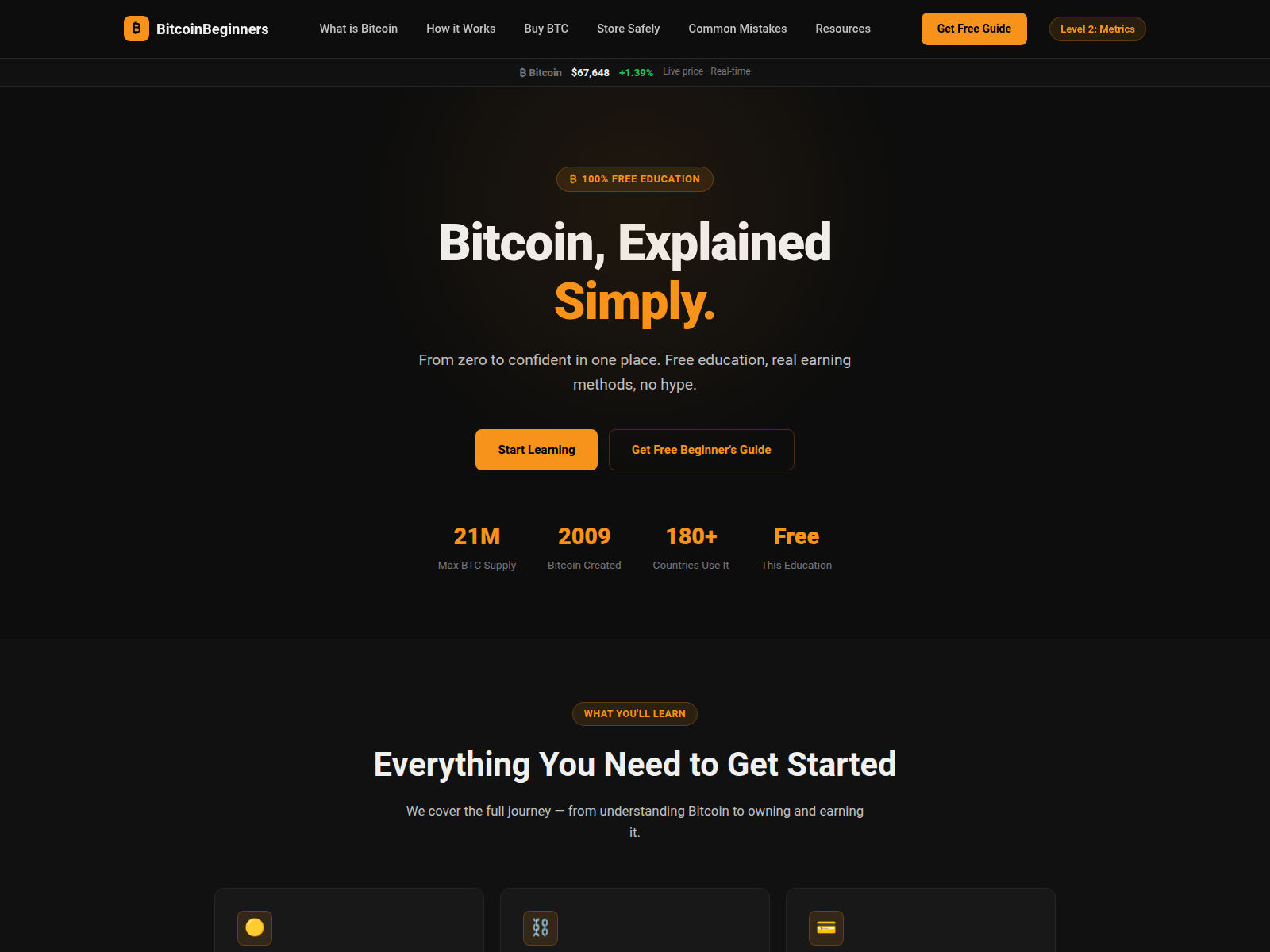 Forensic screenshot of www.bitcoinbeginners.org