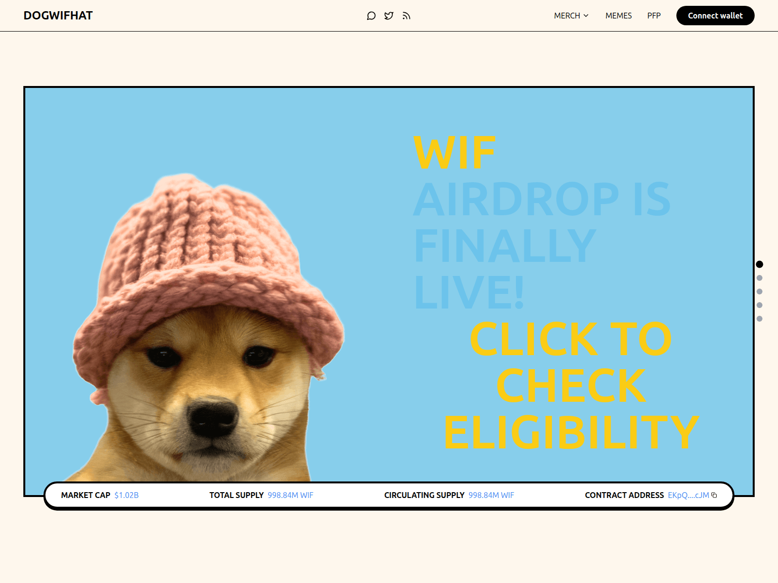 Forensic screenshot of wif-sol.com