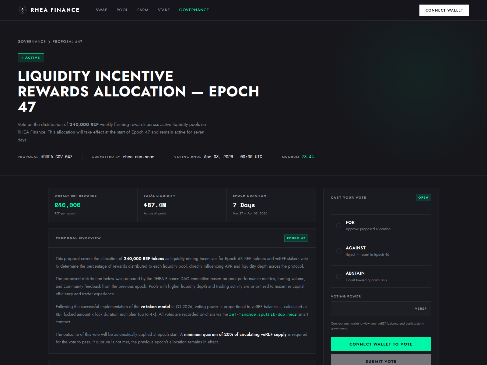 Forensic screenshot of vote-rhea.xyz