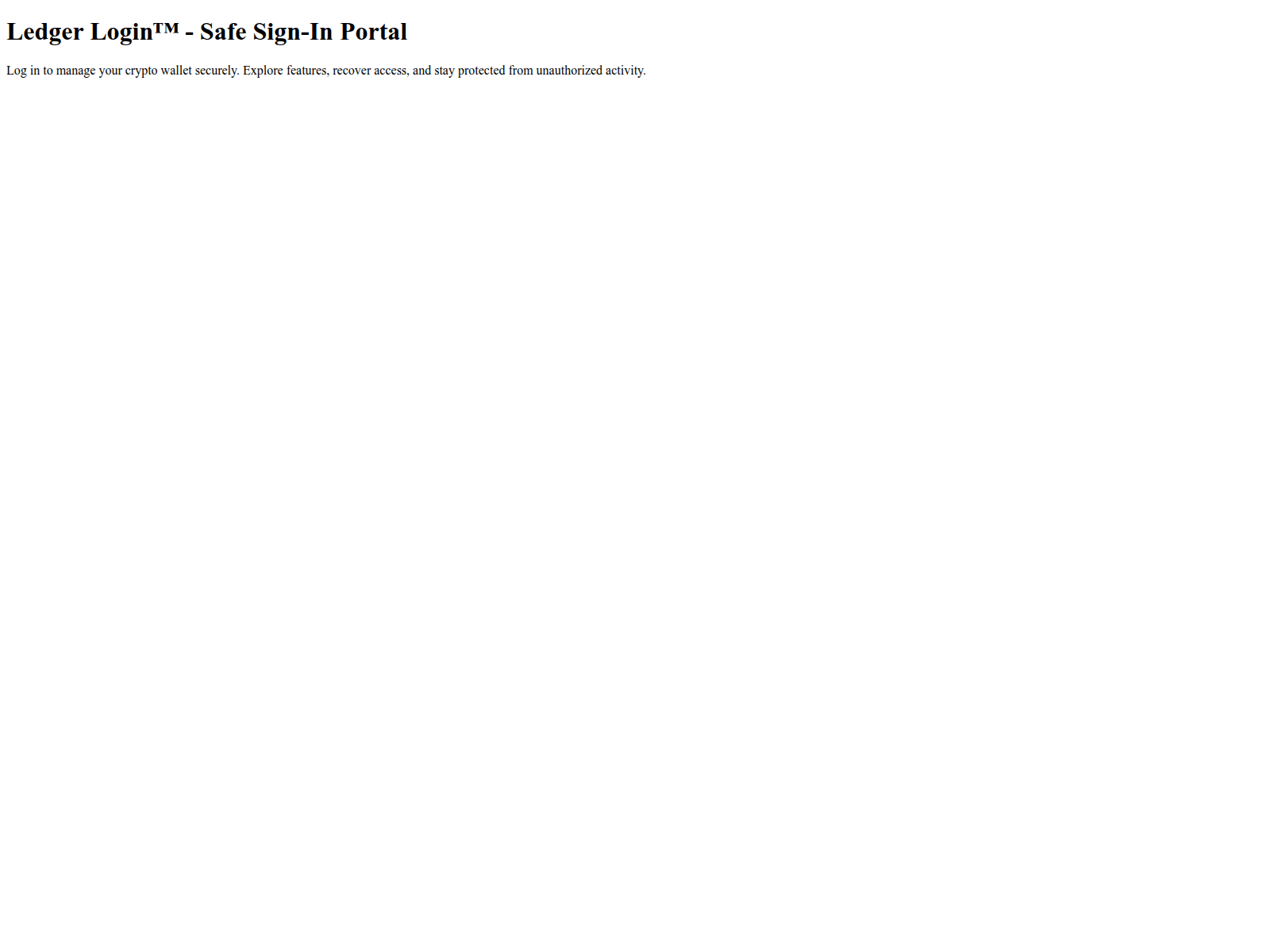 Screenshot of log-ledgre-connects.pages.dev