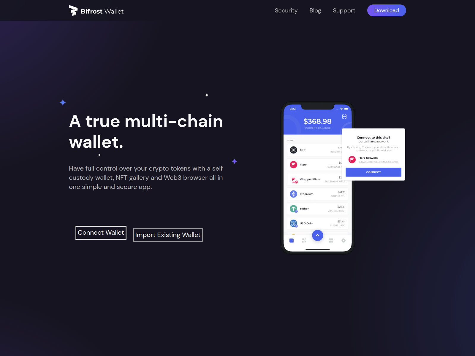 Forensic screenshot of bifrostwallet.pages.dev