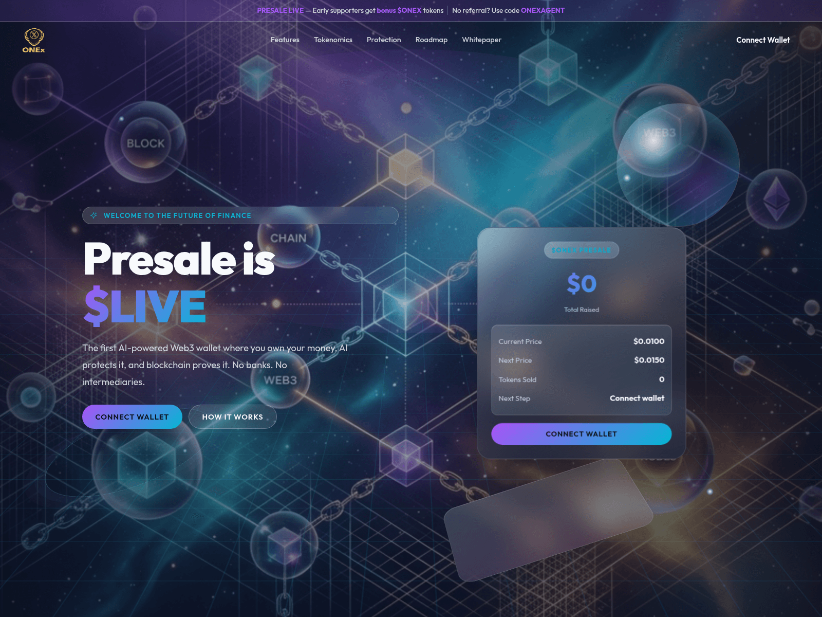 Forensic screenshot of onexweb3.com
