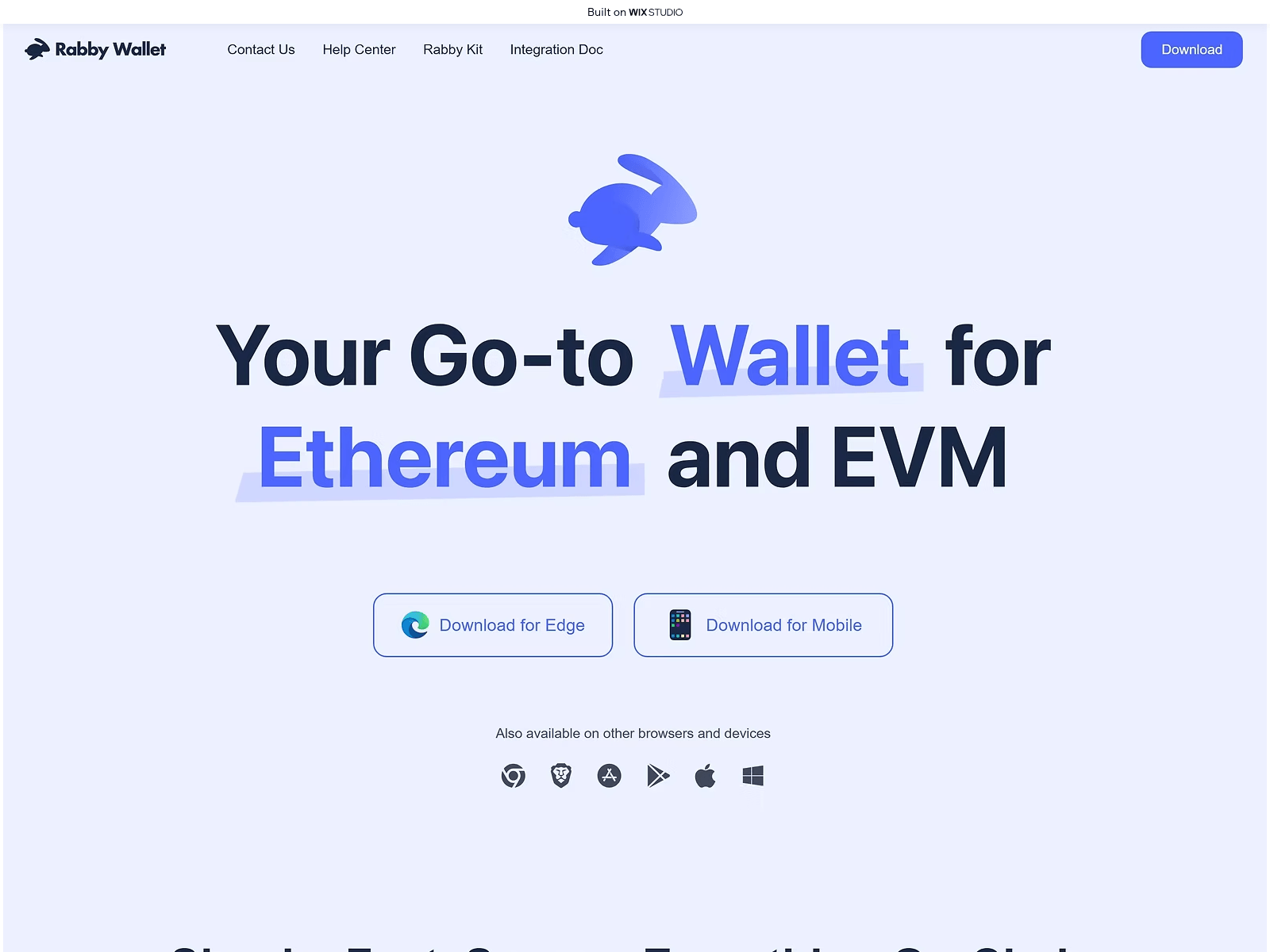 Forensic screenshot of appwebrabby.wixstudio.com