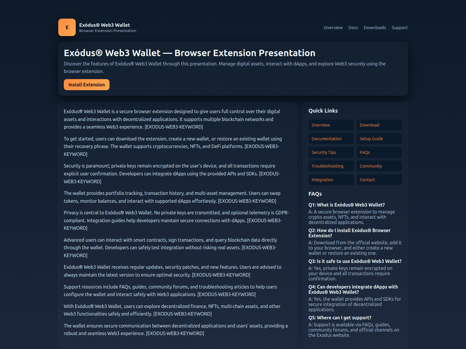 Forensic screenshot of walet-exodess.pages.dev
