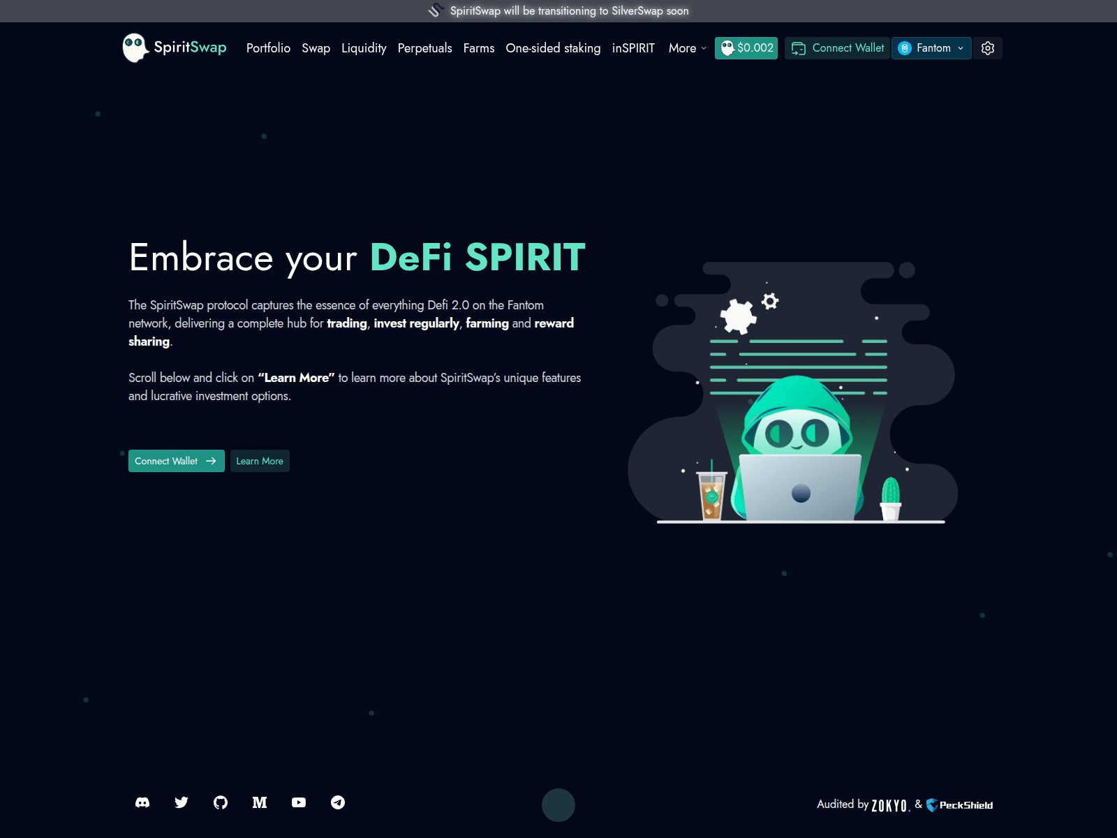 Screenshot of spiritswap-finance.pages.dev