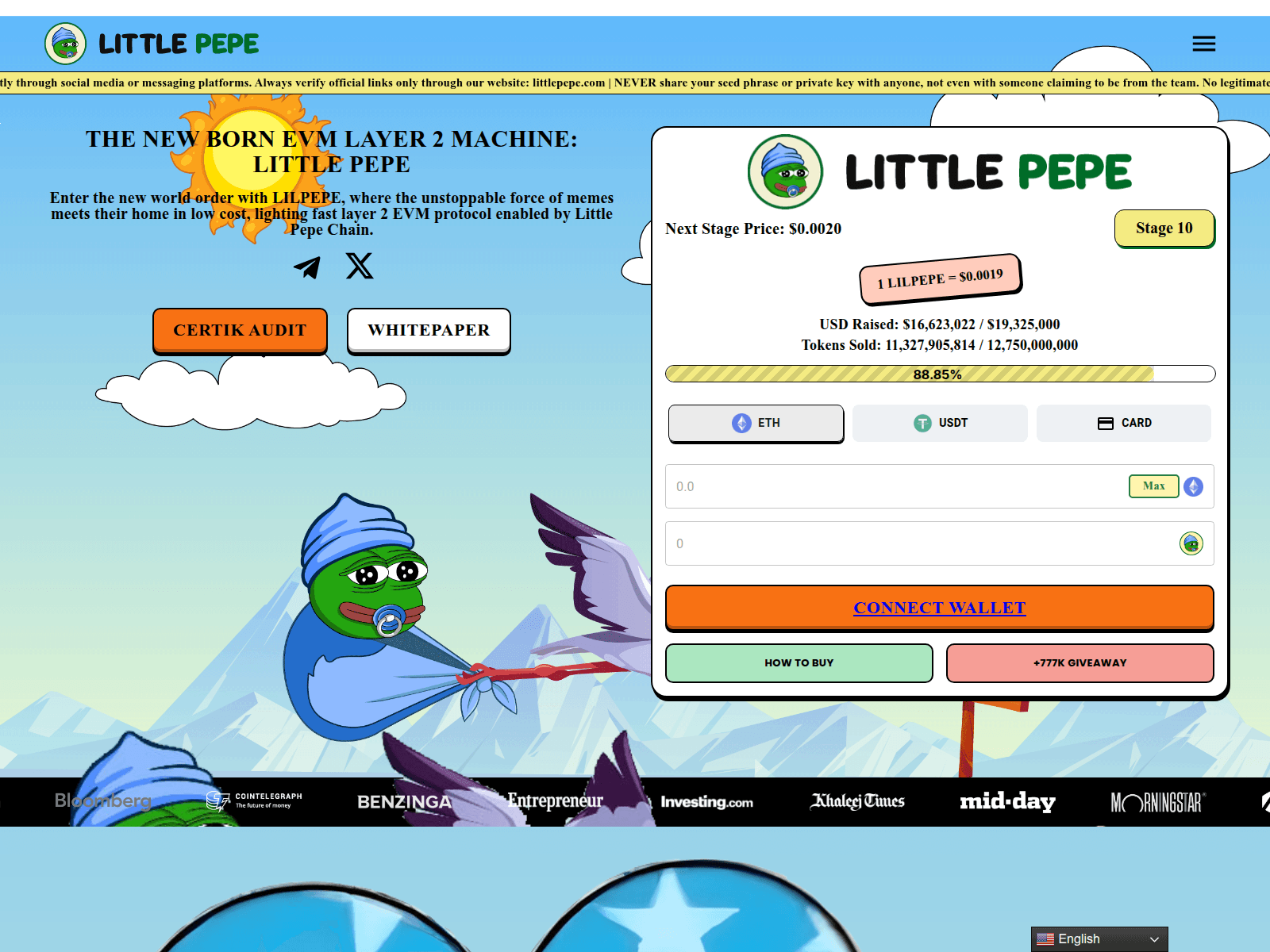 Forensic screenshot of littlepepeweb.pages.dev