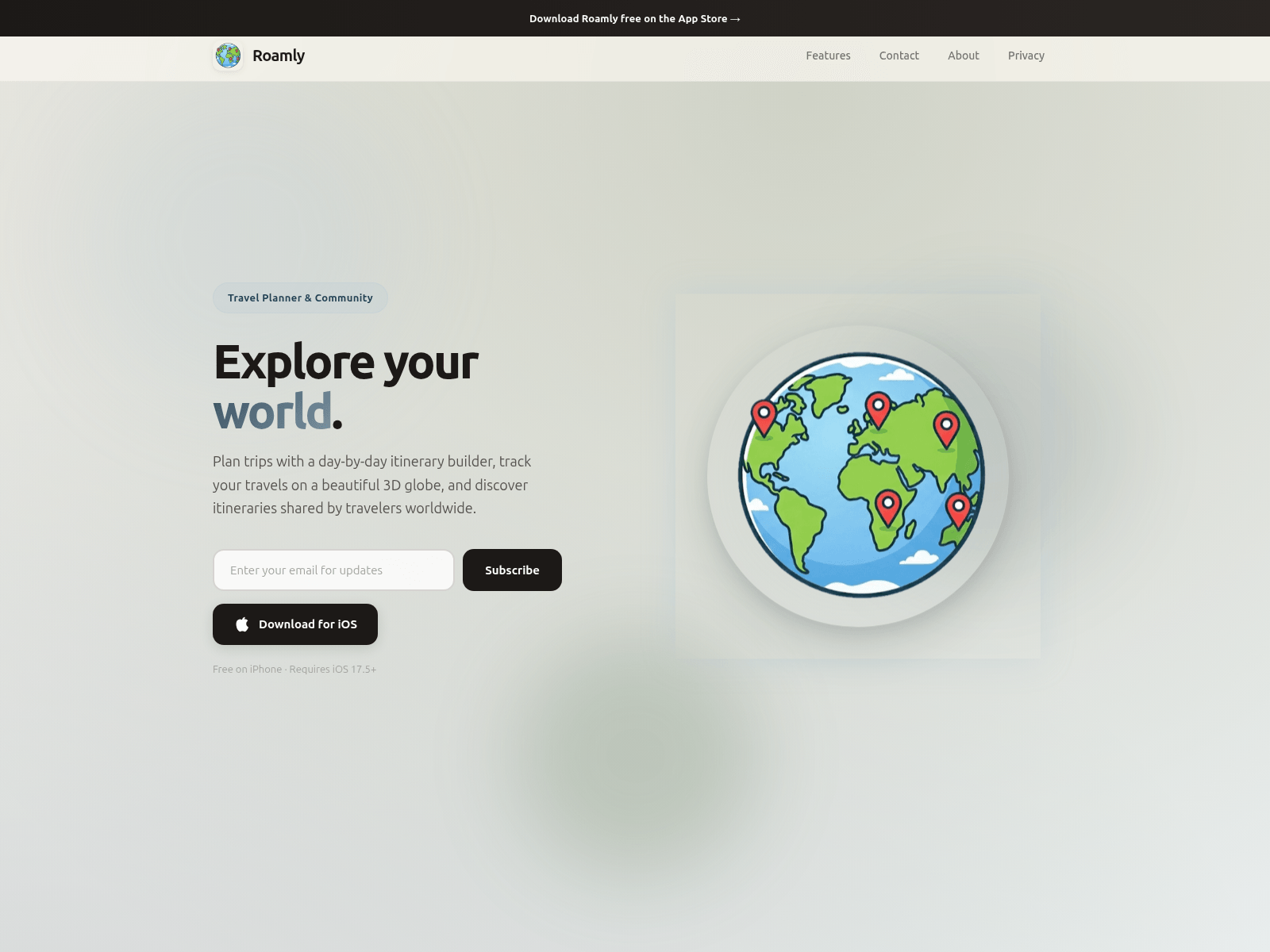 Forensic screenshot of roamly.us