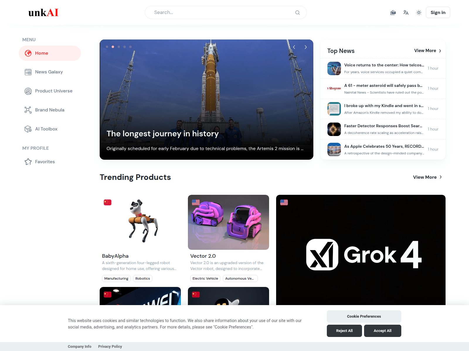 Screenshot of xaiportal.com