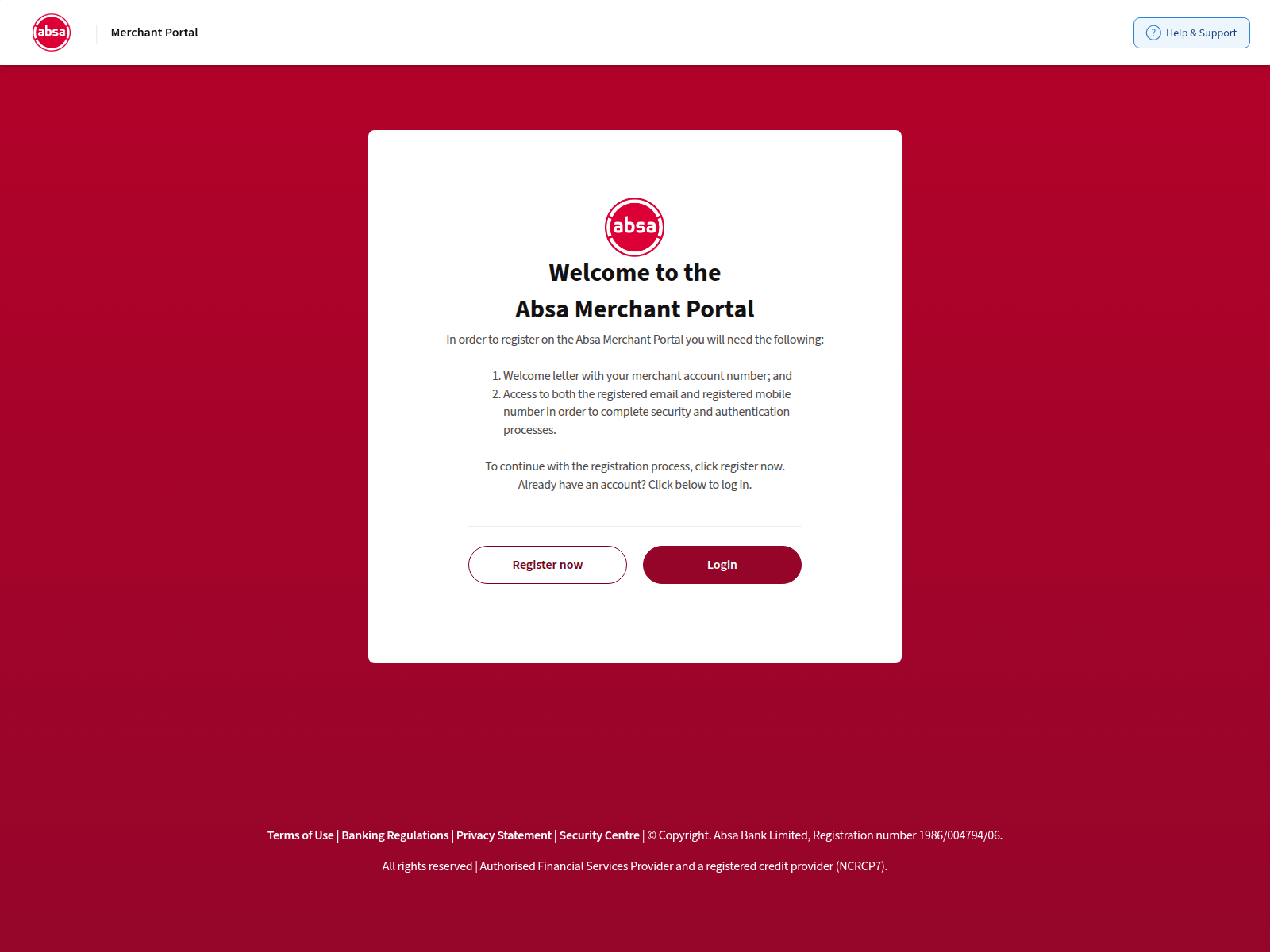 Forensic screenshot of dash-uat.absa.one