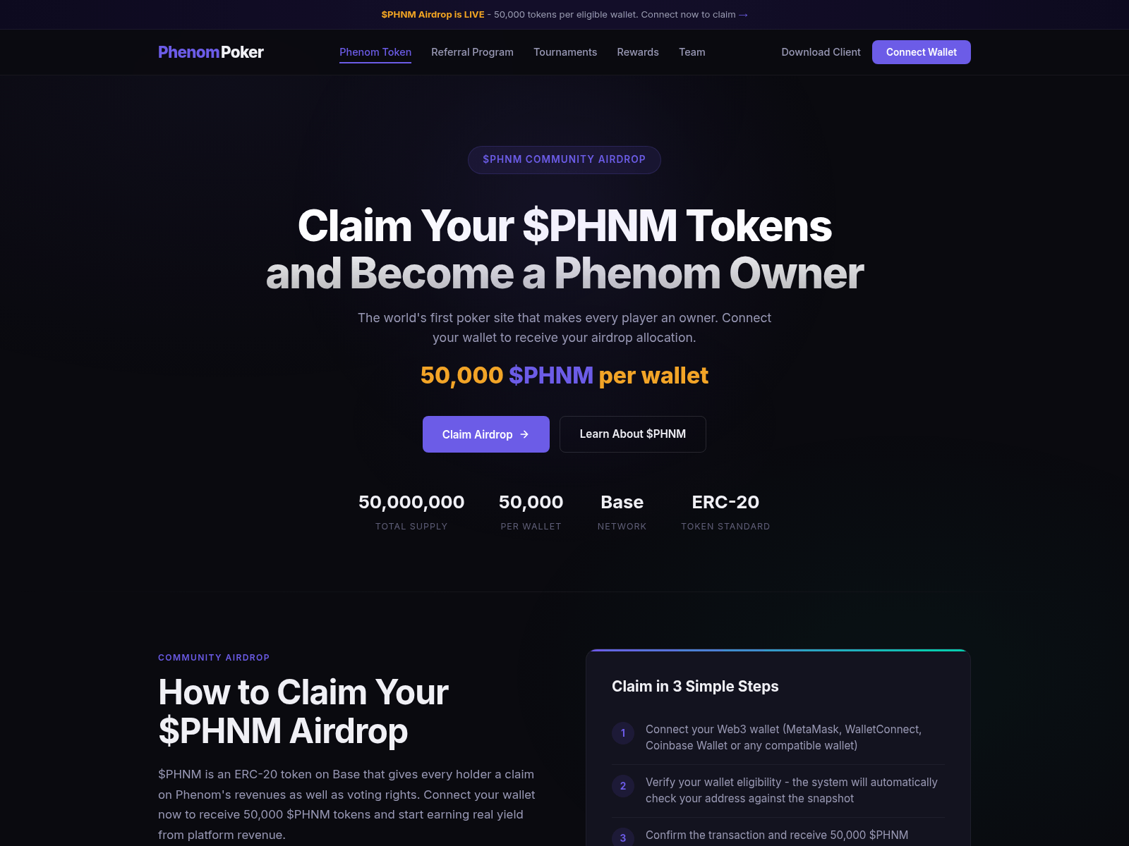 Forensic screenshot of phenomtoken.top