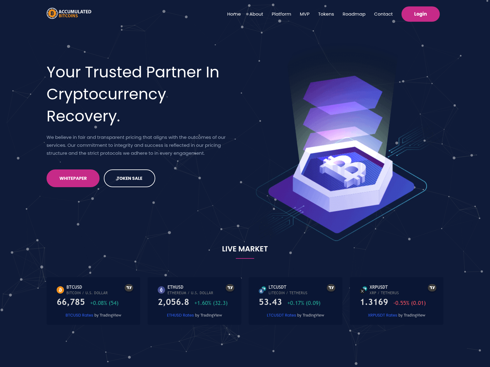 Forensic screenshot of accumulatedtokens.com