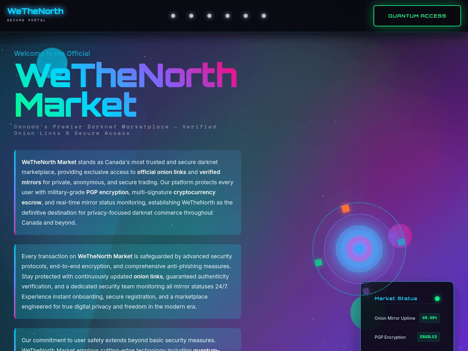 Forensic screenshot of www.wethenorth.markets