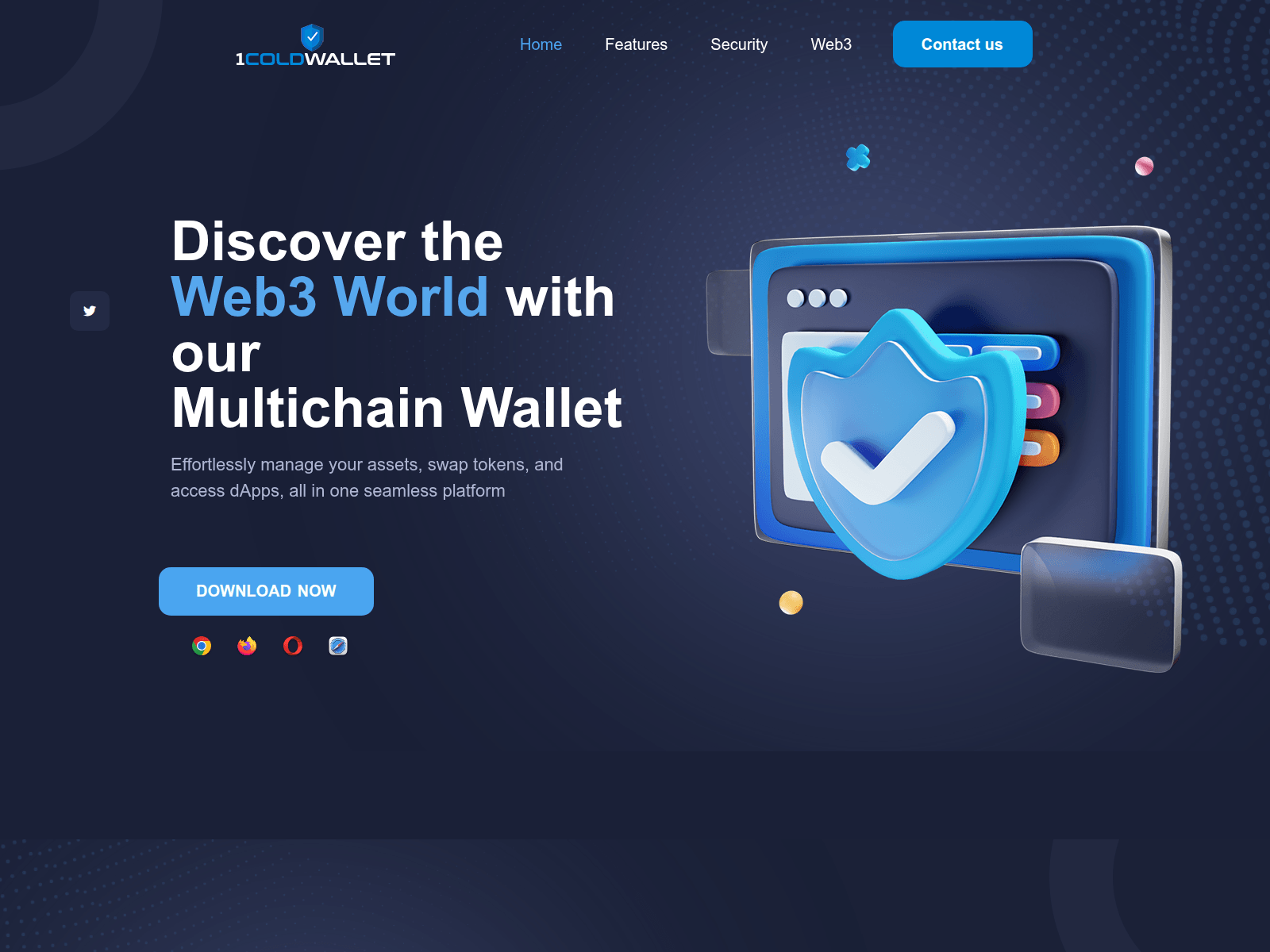 Forensic screenshot of 1coldwallet.io