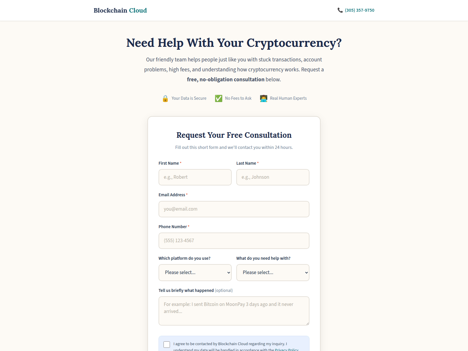 Forensic screenshot of blockchaincloud.us