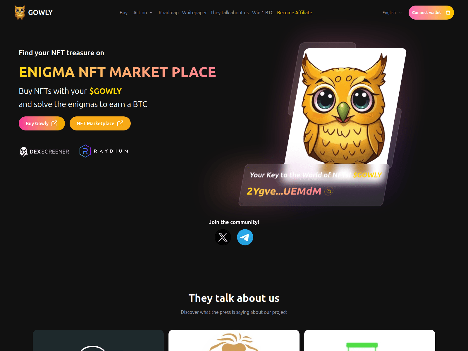 Forensic screenshot of gowlysolcoin.com