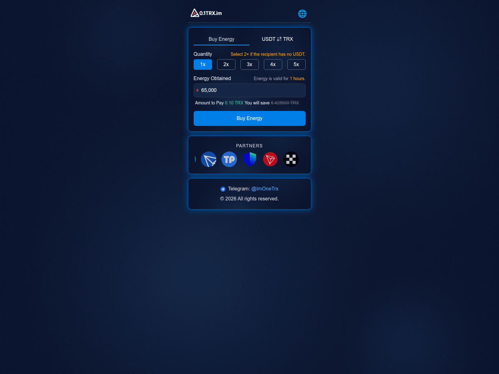 Forensic screenshot of www.1trx.im
