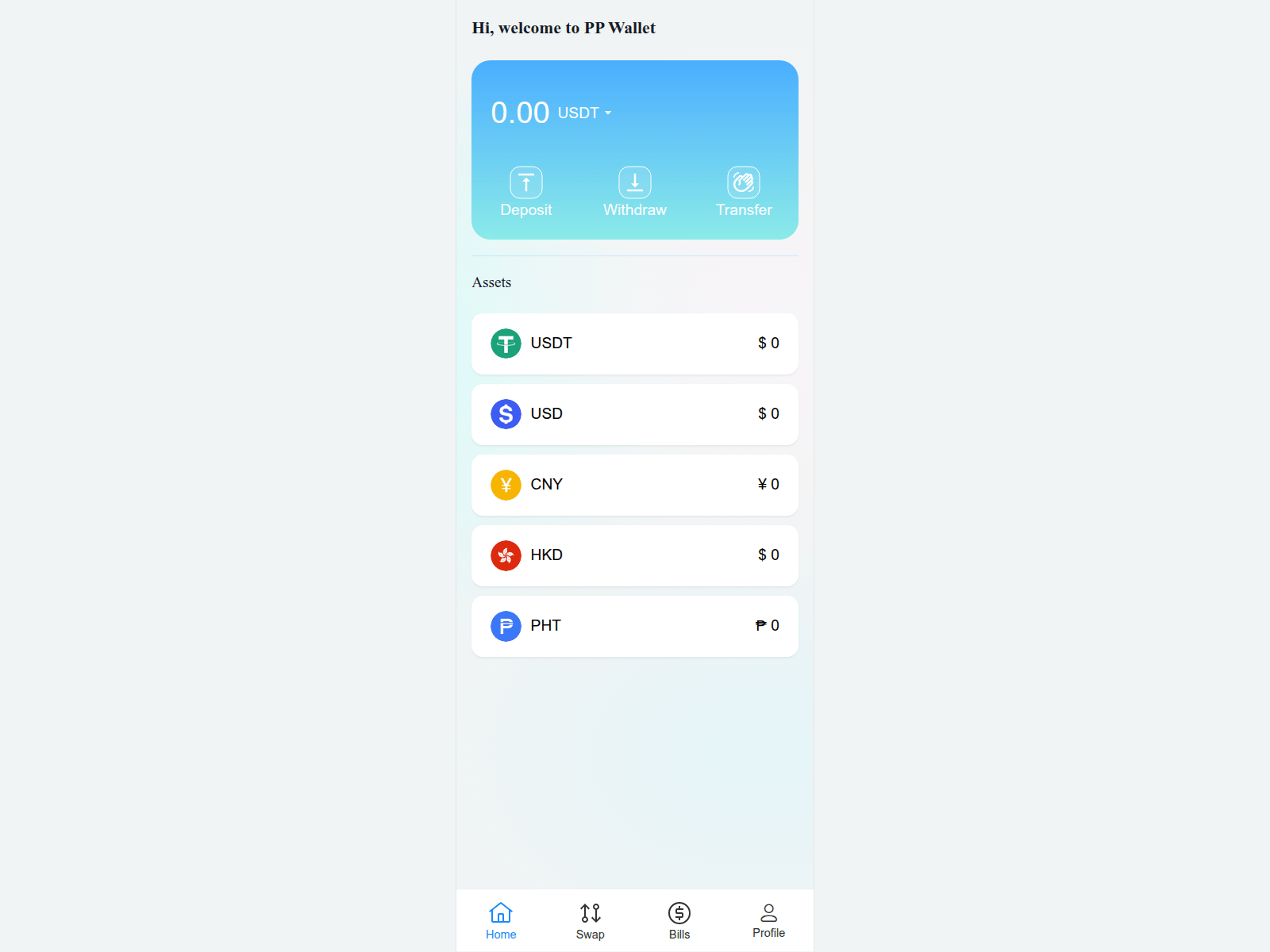 Screenshot of www.ppwallet.vip