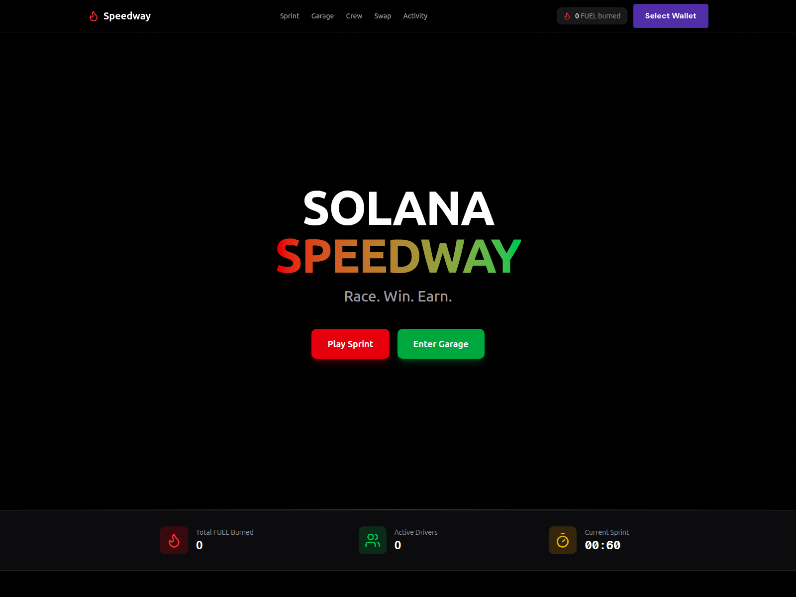 Forensic screenshot of solanaspeedway.xyz