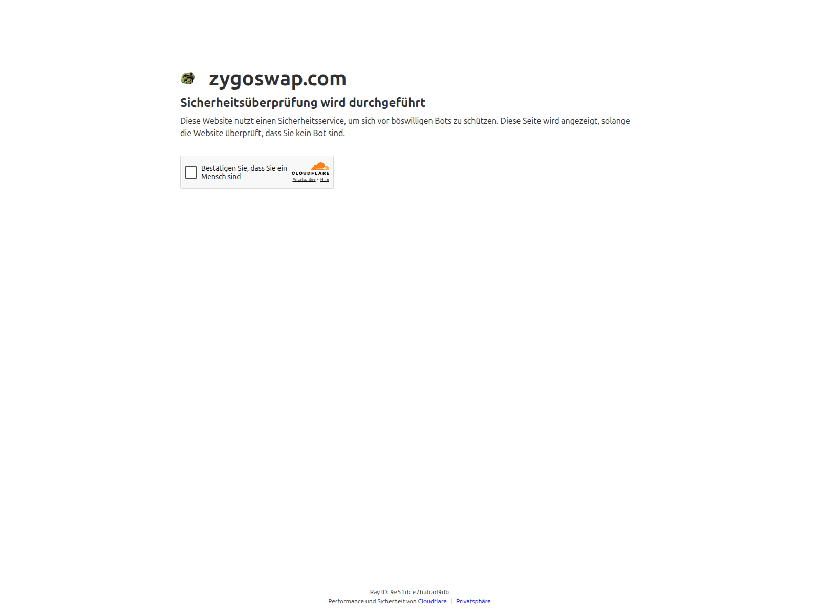 Forensic screenshot of zygoswap.com