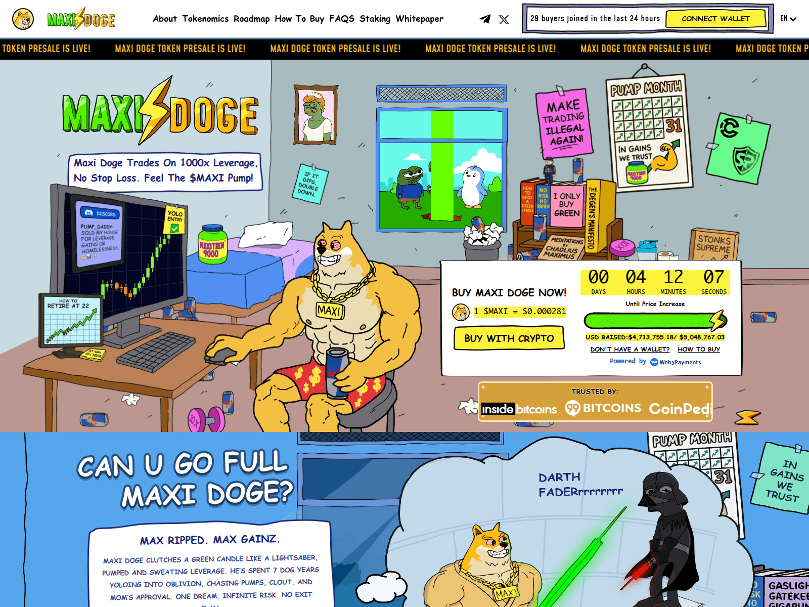 Forensic screenshot of maxidogetoken.vip