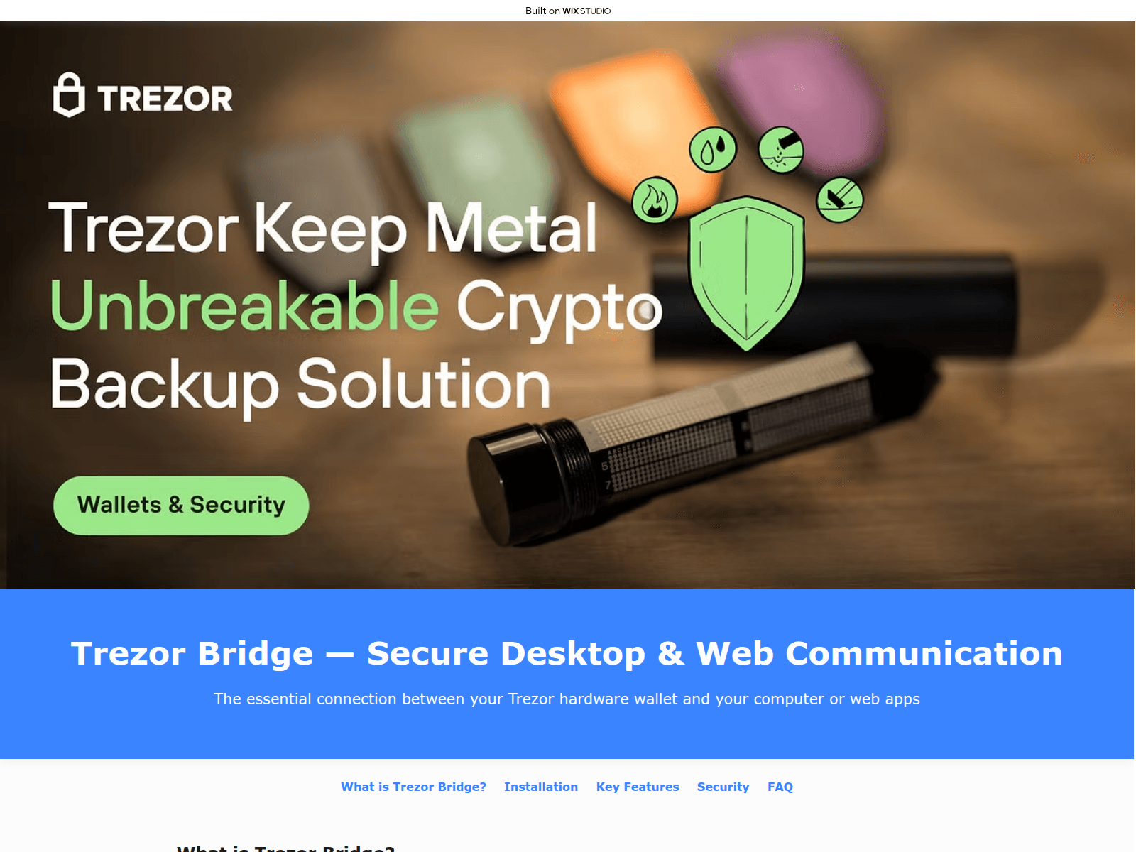 Forensic screenshot of user-bridge.wixstudio.com