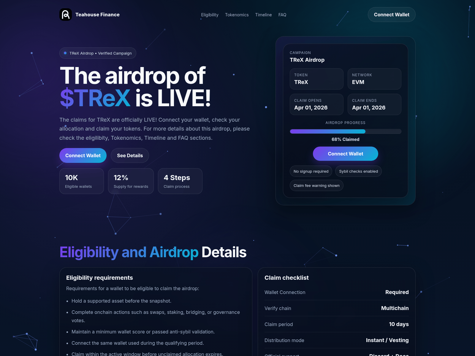 Forensic screenshot of tea-rex.xyz